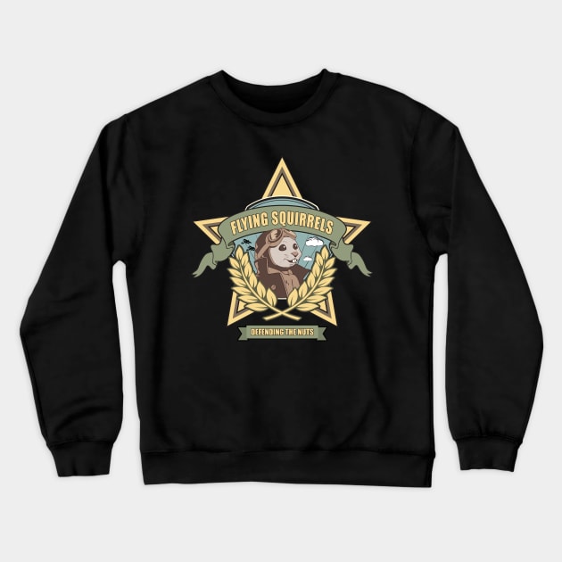 Flying Squirrel Squadron Crewneck Sweatshirt by Cosmo Gazoo